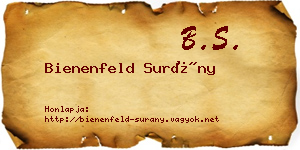 Bienenfeld Surány névjegykártya